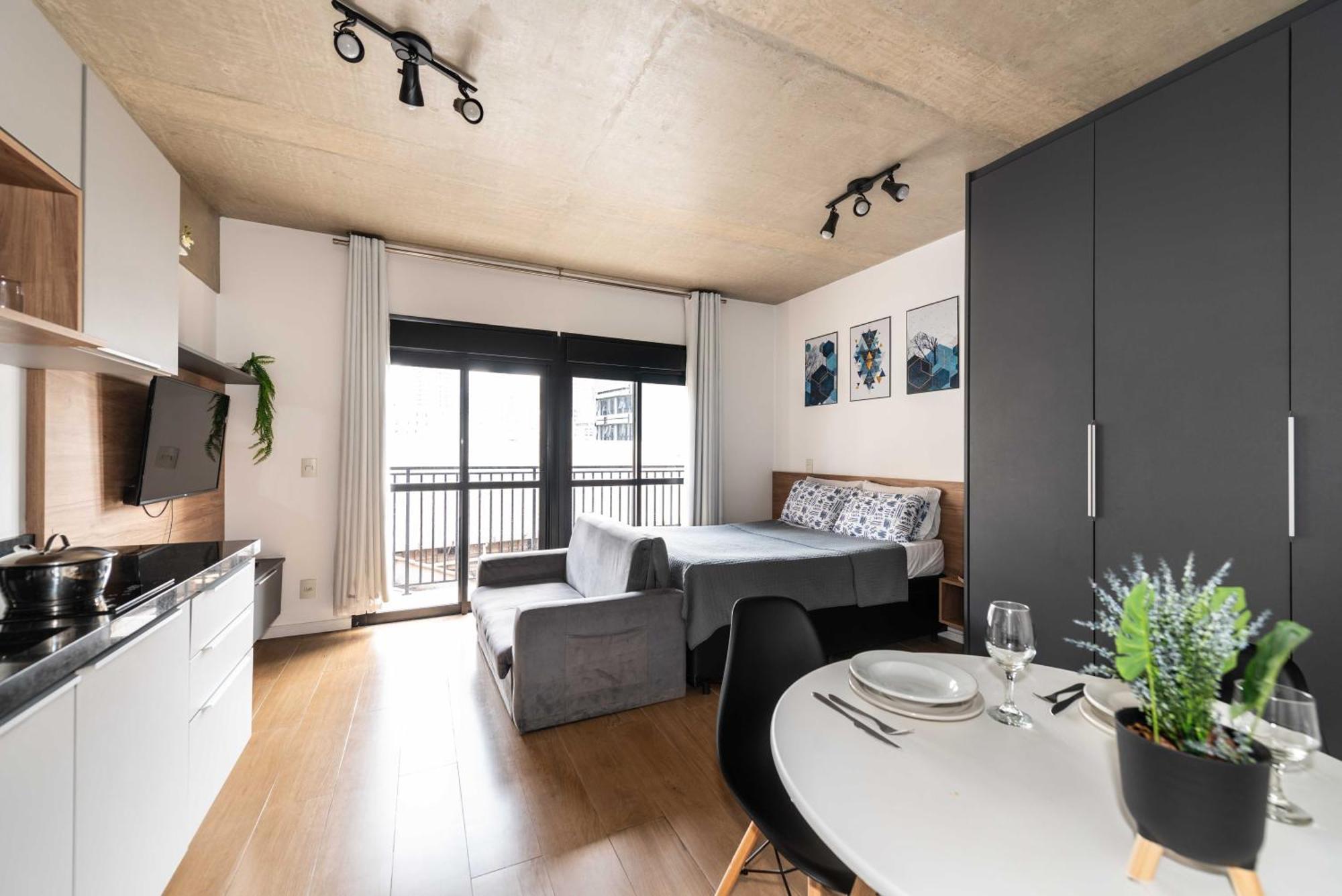 47 New Studio Next Paulista Av, Fast Wifi And Balcony São Paulo Eksteriør bilde